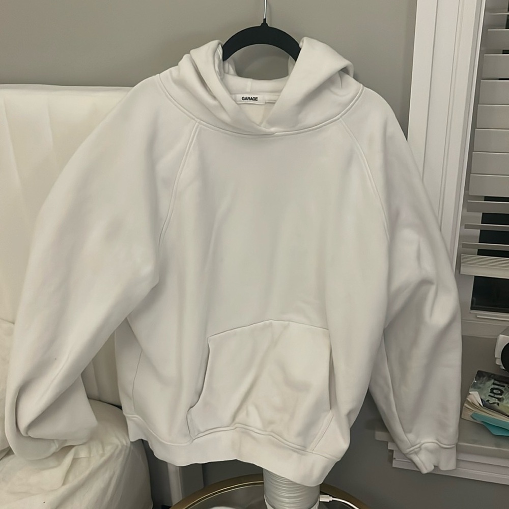 garage white hoodie
